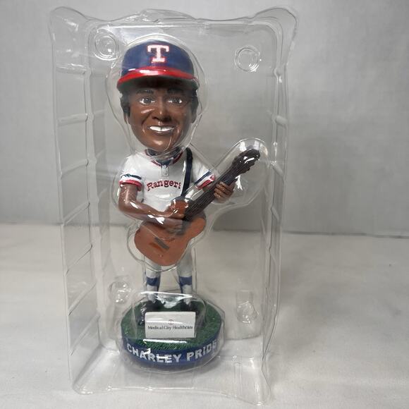 Texas Rangers Charley Pride Commemorative 7" Bobble Head 2020 Figure SGA Guitar - Picture 1 of 7